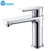 Grifo de lavabo de cerámica de estilo popular de lujo de latón para baño