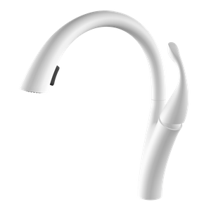 Grifo de cocina personalizado, Material de latón blanco, mezclador de grifo de cocina extraíble
