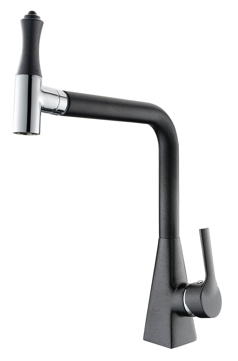 Rociador giratorio Grifo de cocina Material negro mate