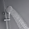 Grifo de ducha de baño de tubo de acero inoxidable cromado de buena calidad de lujo de latón