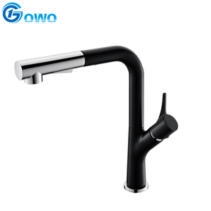 Grifo de fregadero de latón con cartucho de cerámica Matt Black 25 estilo europeo de dos funciones