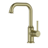 Grifo de lavabo de latón dorado mate multifuncional