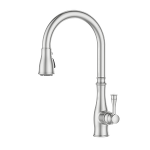 Grifo de cocina de diseño europeo de níquel cepillado usado en el hogar